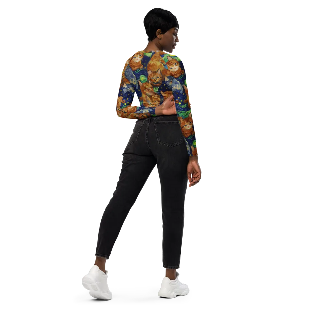 Celestial Claws on Long Sleeve Crop Top — Right Back