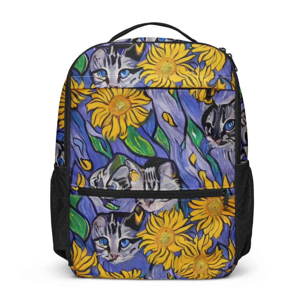 Feline Flora on Utility Backpack — Front