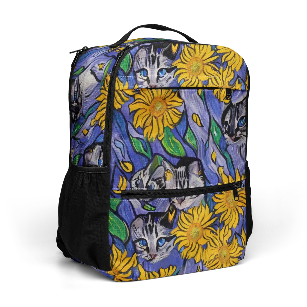 Feline Flora on Utility Backpack — Right Front