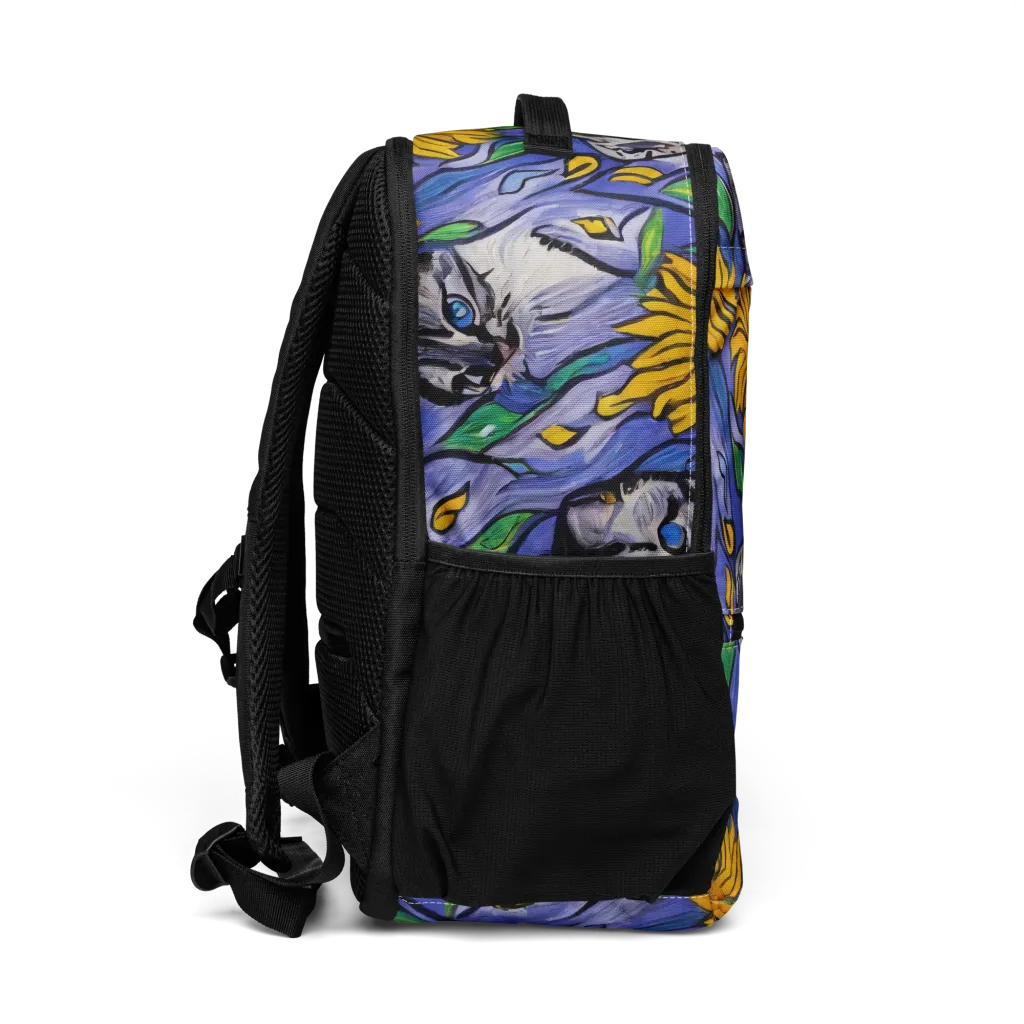 Feline Flora on Utility Backpack — Right