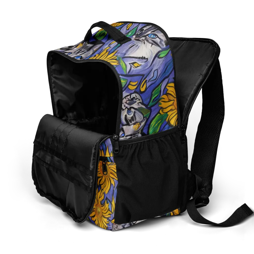 Feline Flora on Utility Backpack — Product details 2