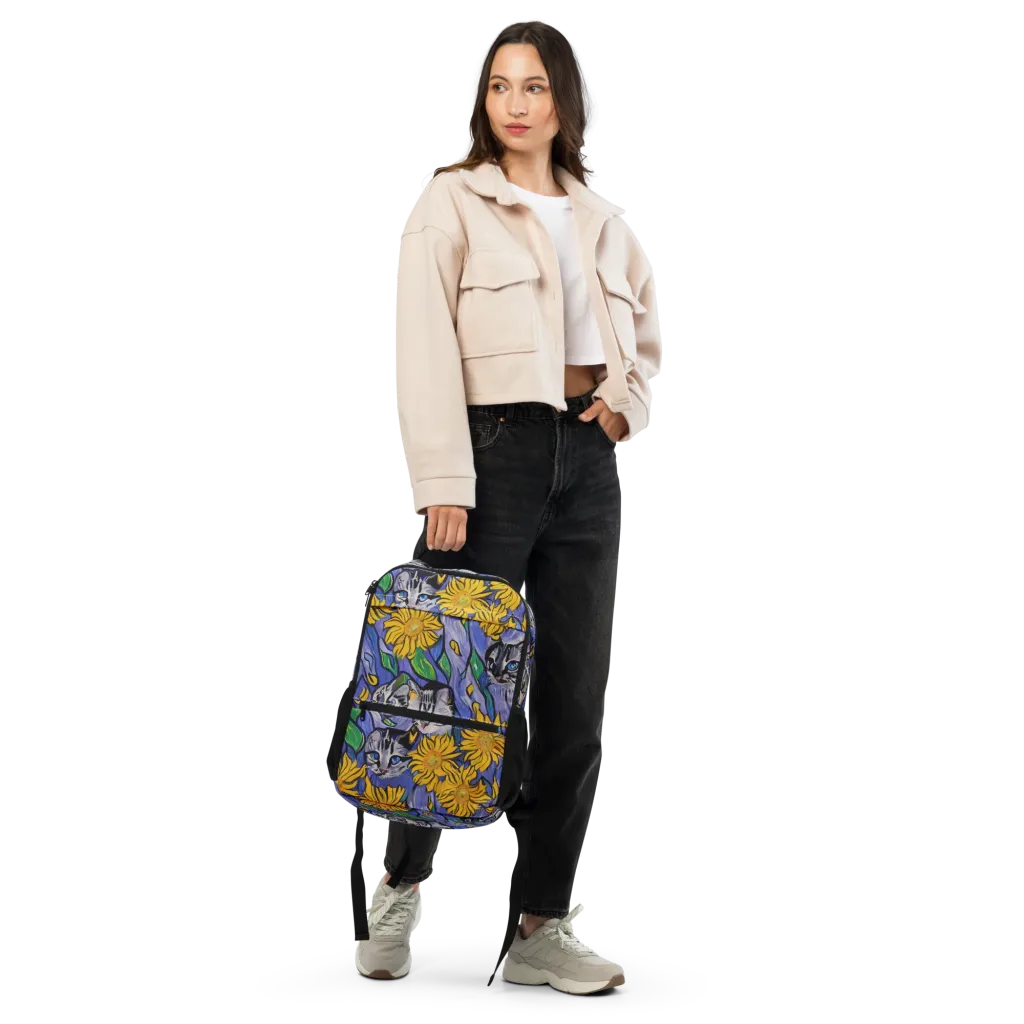 Feline Flora on Utility Backpack — Front