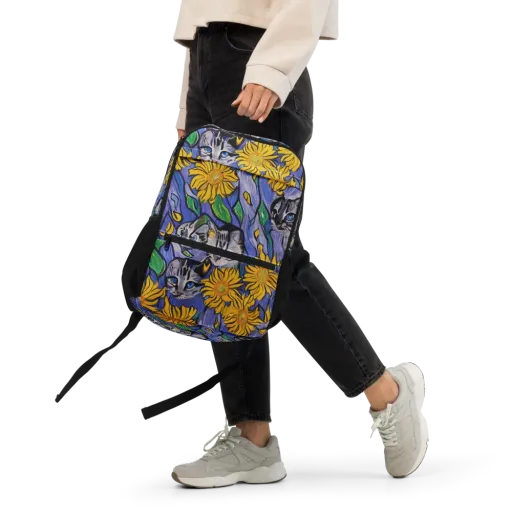 Feline Flora on a Utility Backpack