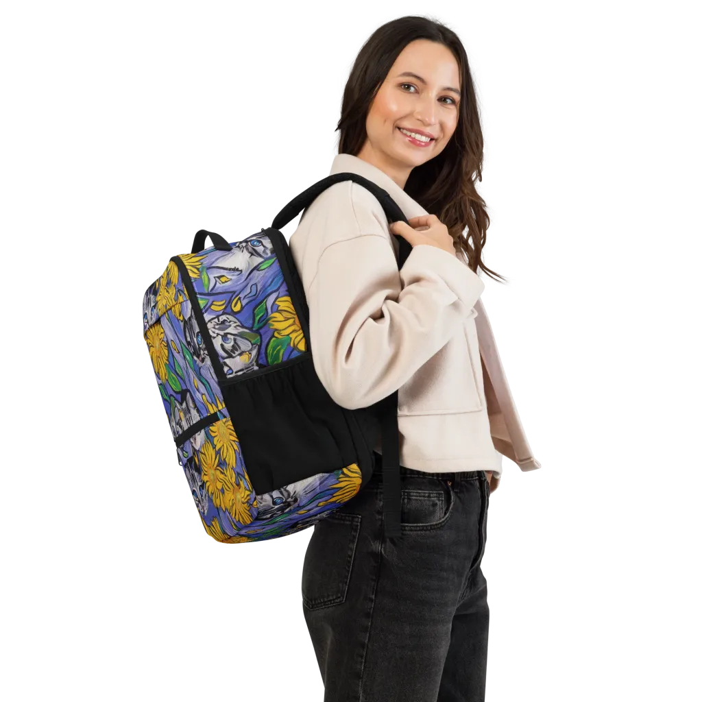 Feline Flora on Utility Backpack — Right