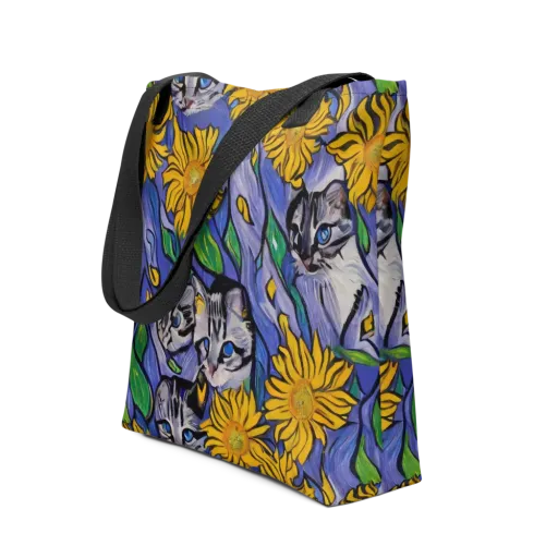 Feline Flora on a Tote Bag