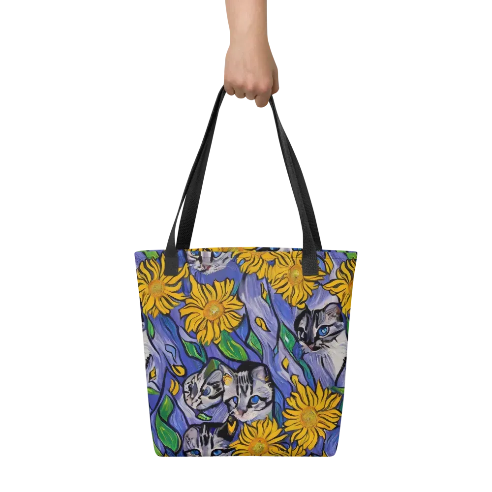 Feline Flora on Tote Bag — Front