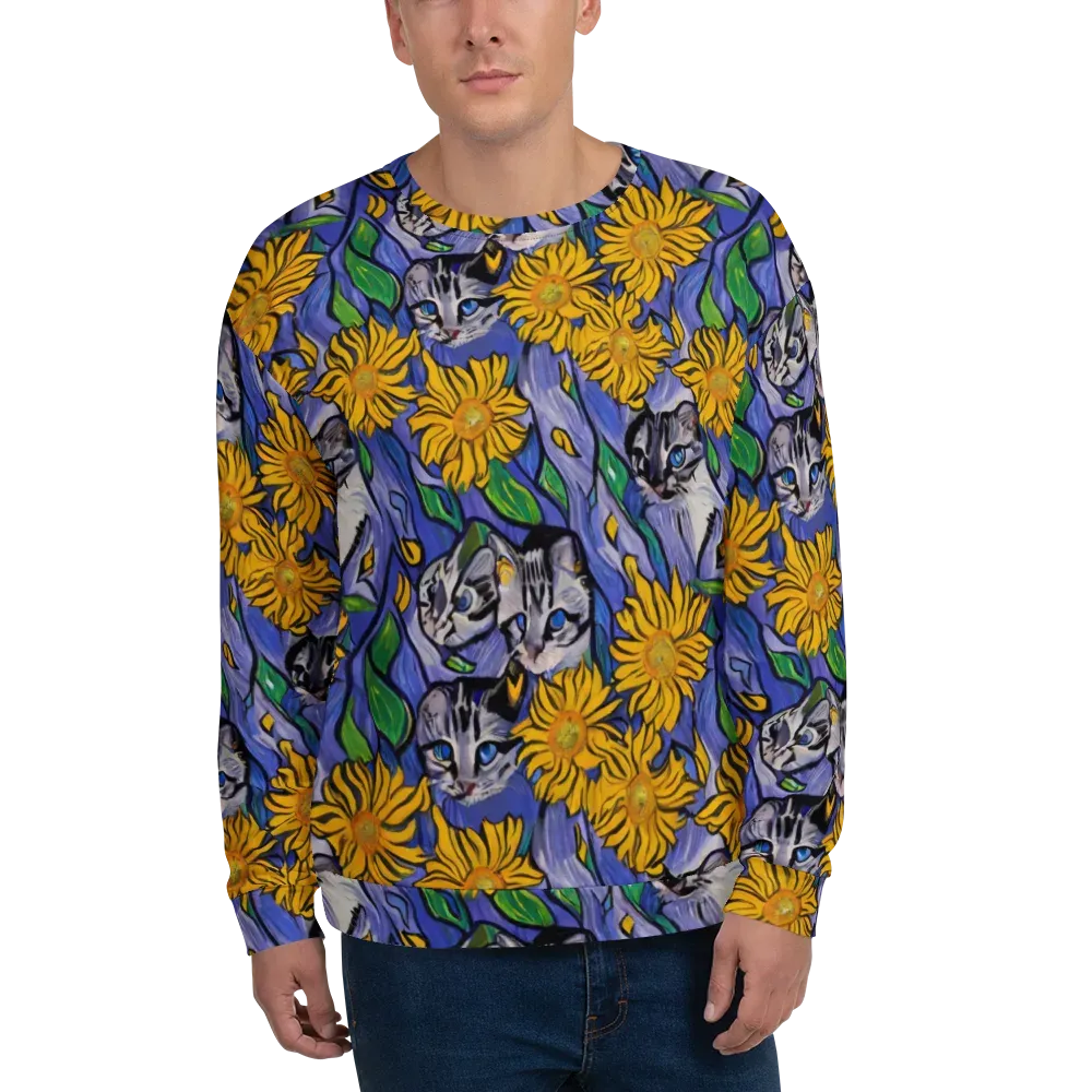 Feline Flora on Sweatshirt — Front