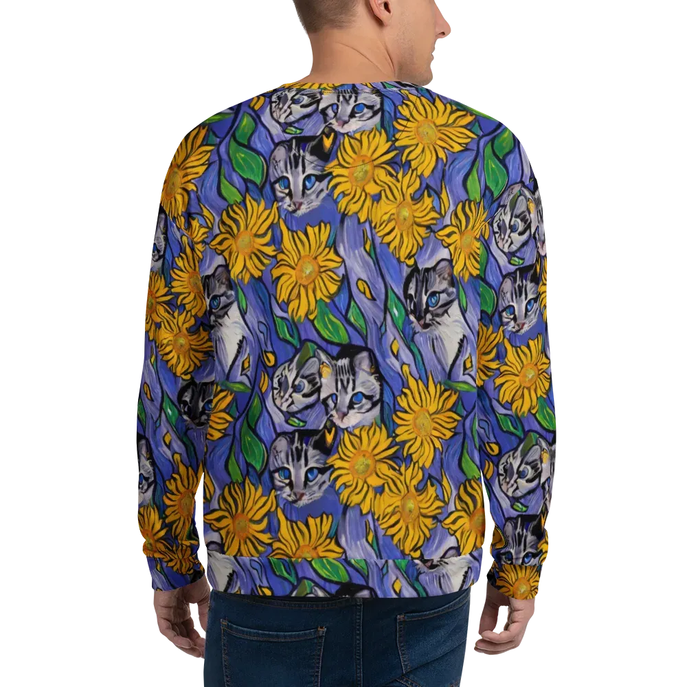 Feline Flora on Sweatshirt — Back