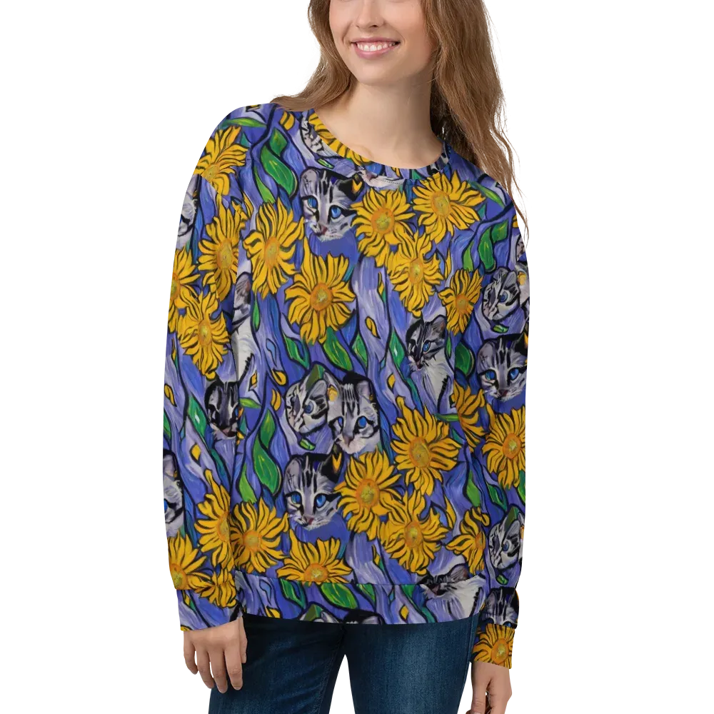 Feline Flora on Sweatshirt — Front