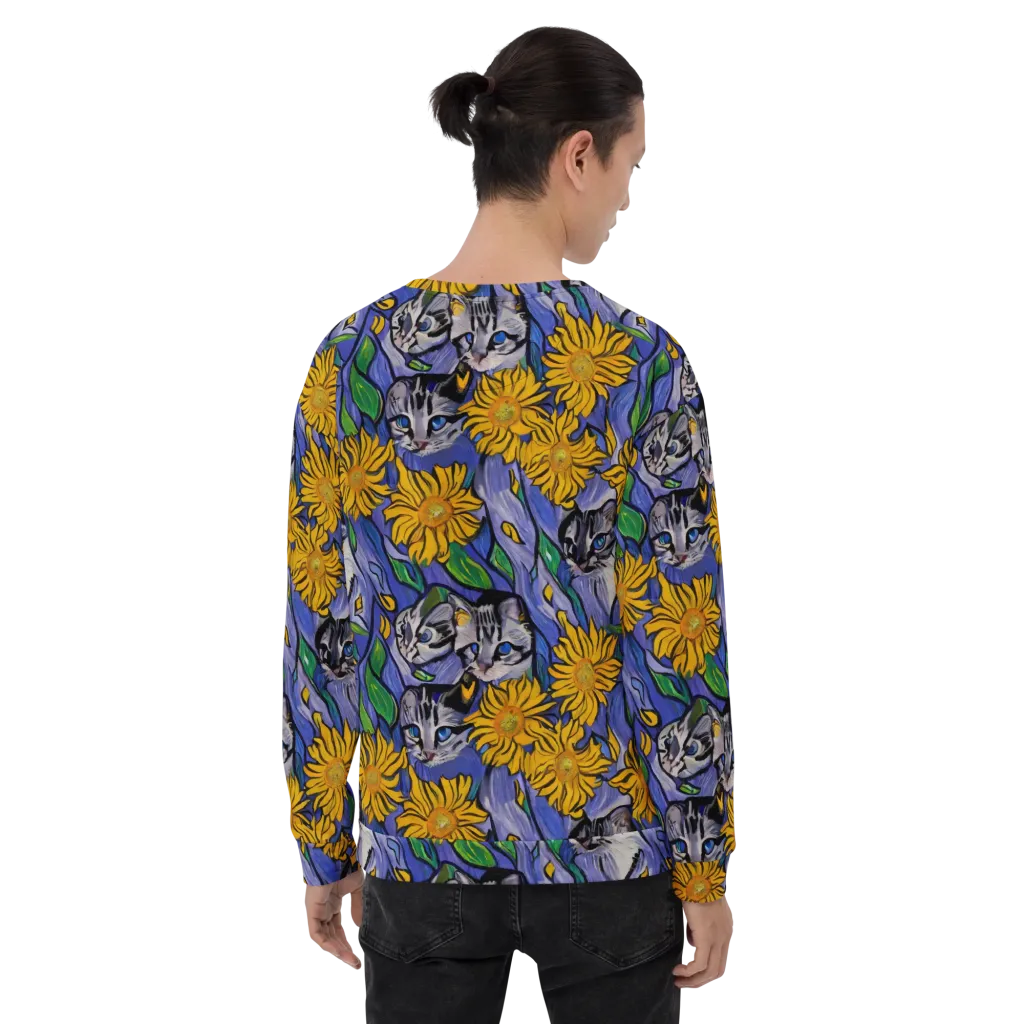 Feline Flora on Sweatshirt — Back