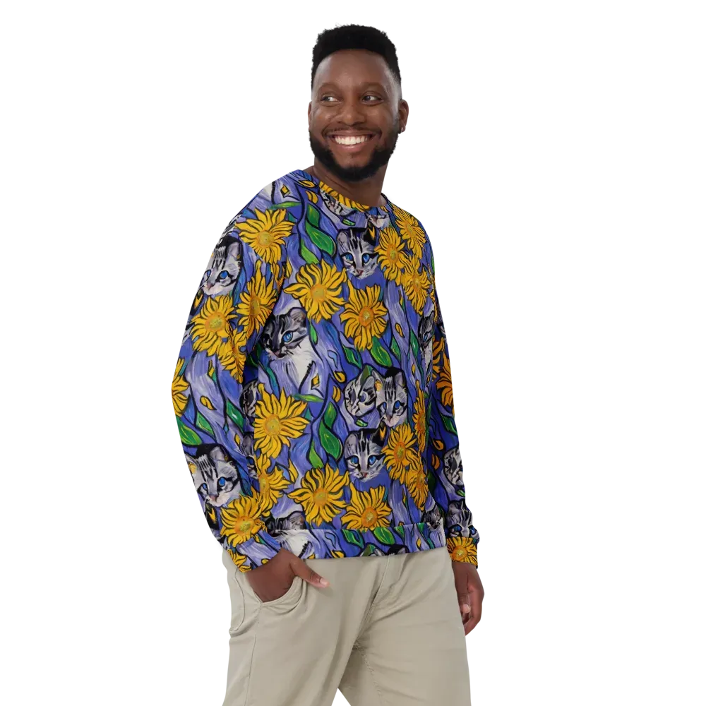 Feline Flora on Sweatshirt — Front