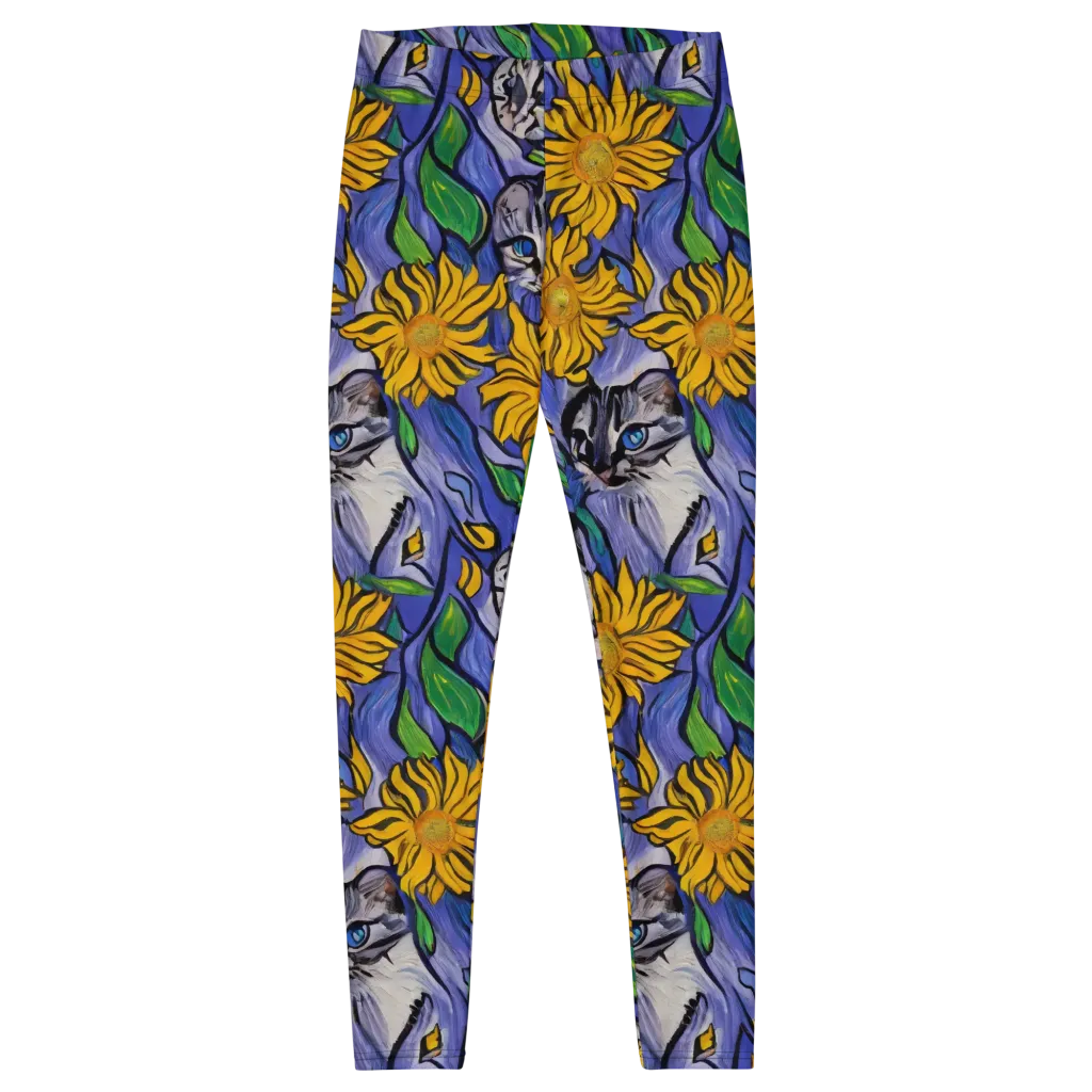 Feline Flora on Leggings — Front