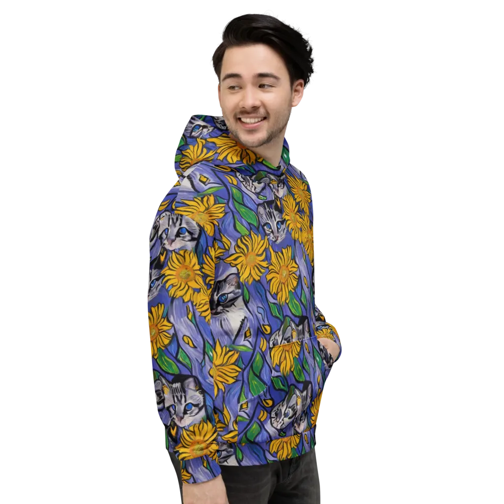 Feline Flora on Hoodie — Right