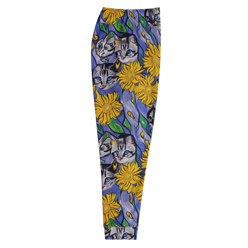 Feline Flora on Men's Joggers — Right