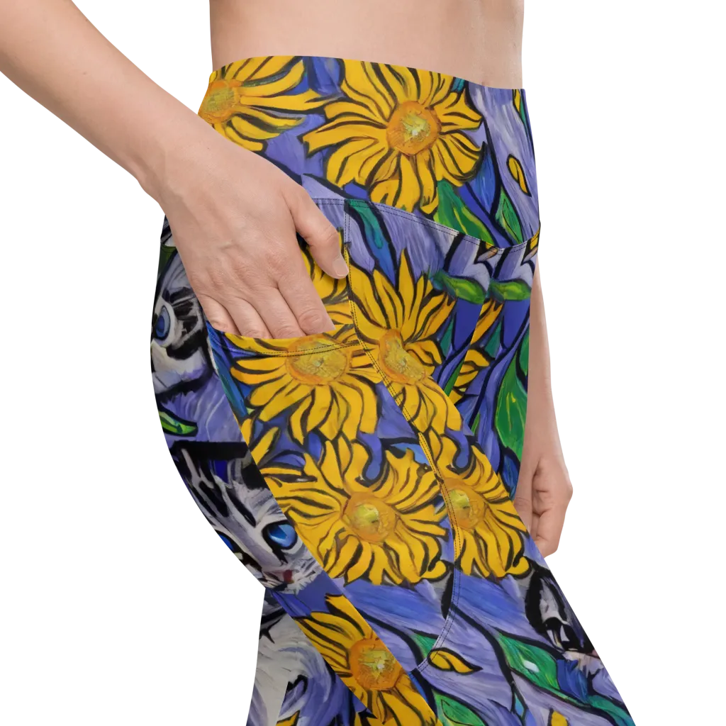 Feline Flora on Leggings with Pockets — Product details