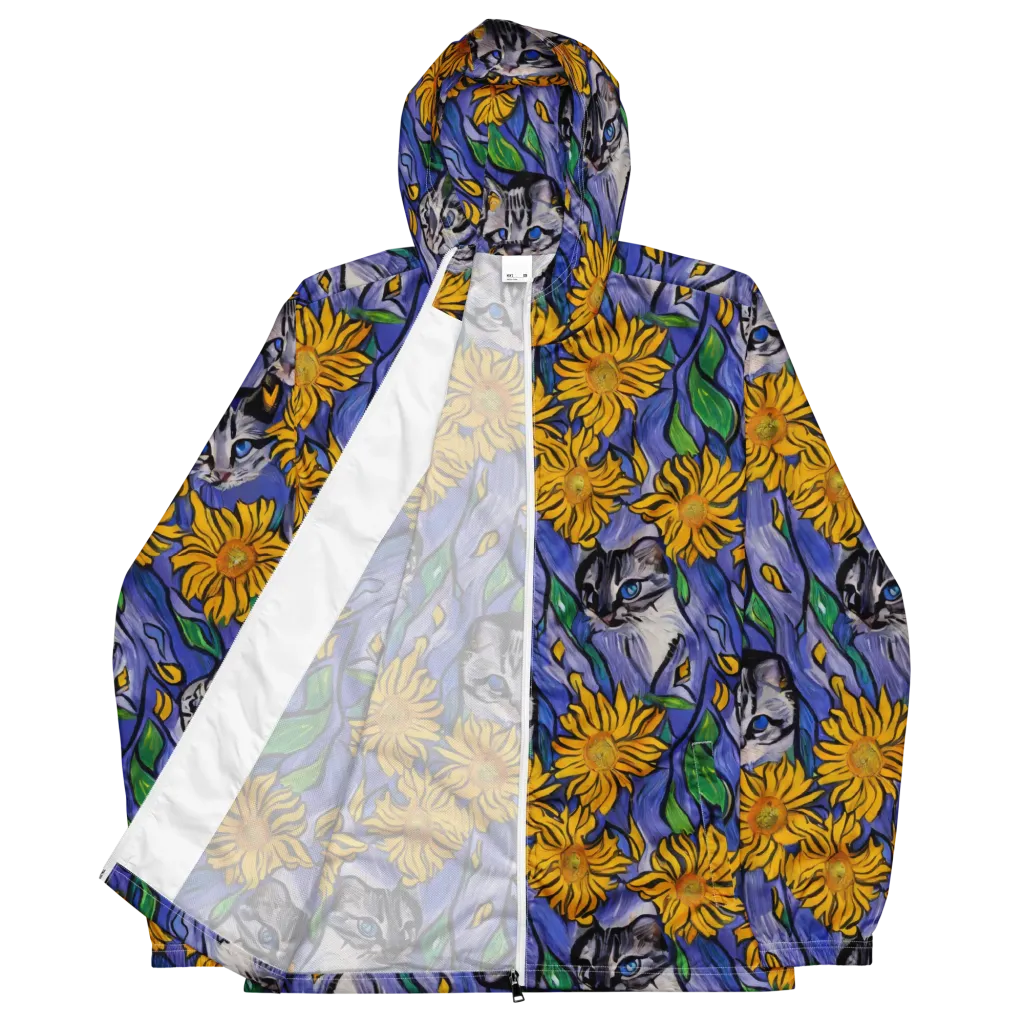 Feline Flora on Men's Windbreaker — Front
