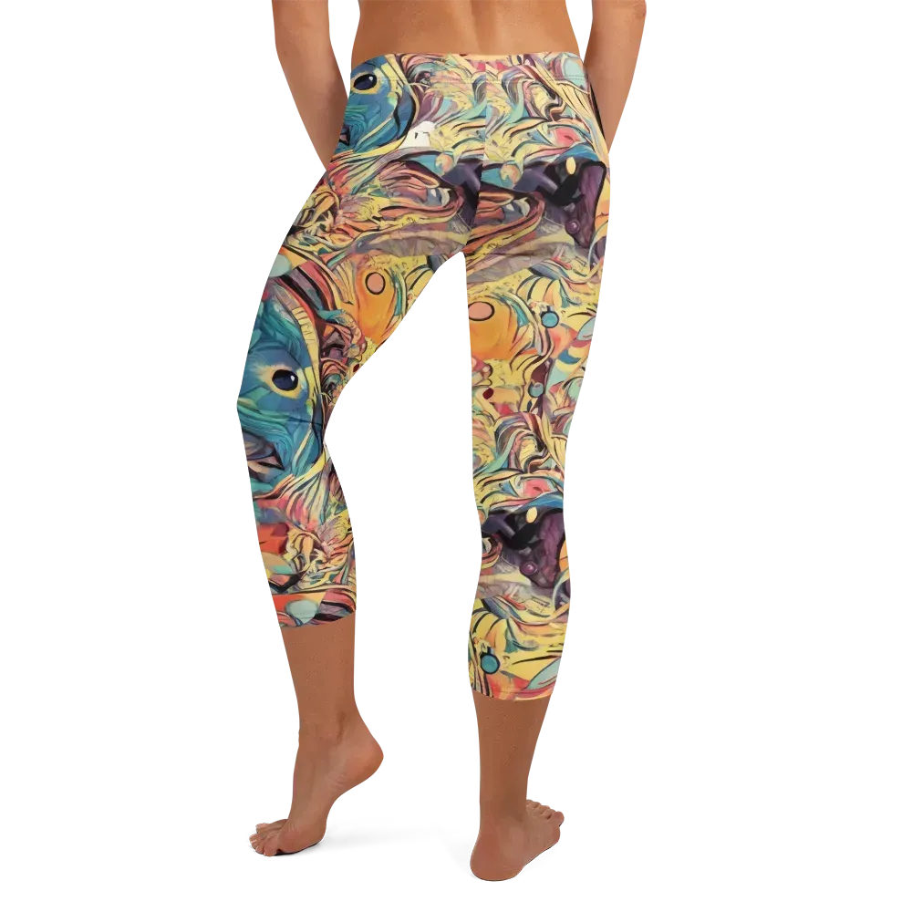 Harmonic Dream on Capri Leggings — Back