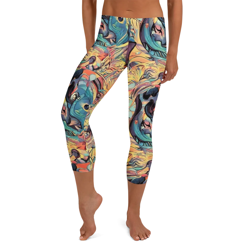 Harmonic Dream on Capri Leggings — Front
