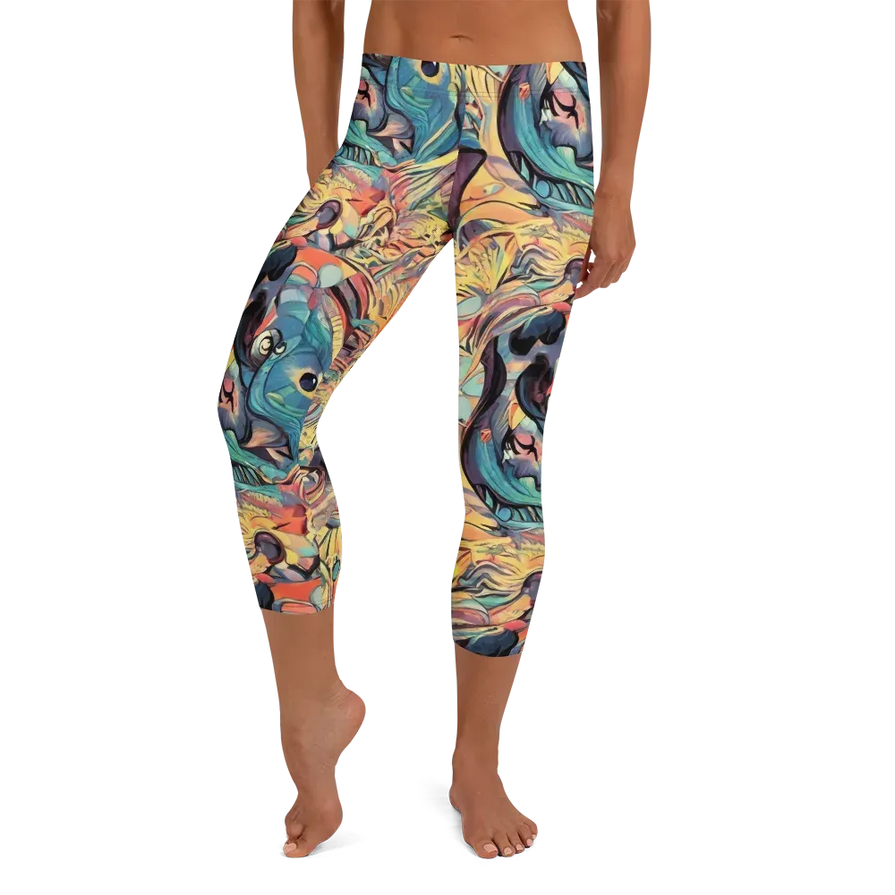Harmonic Dream on Capri Leggings — Front