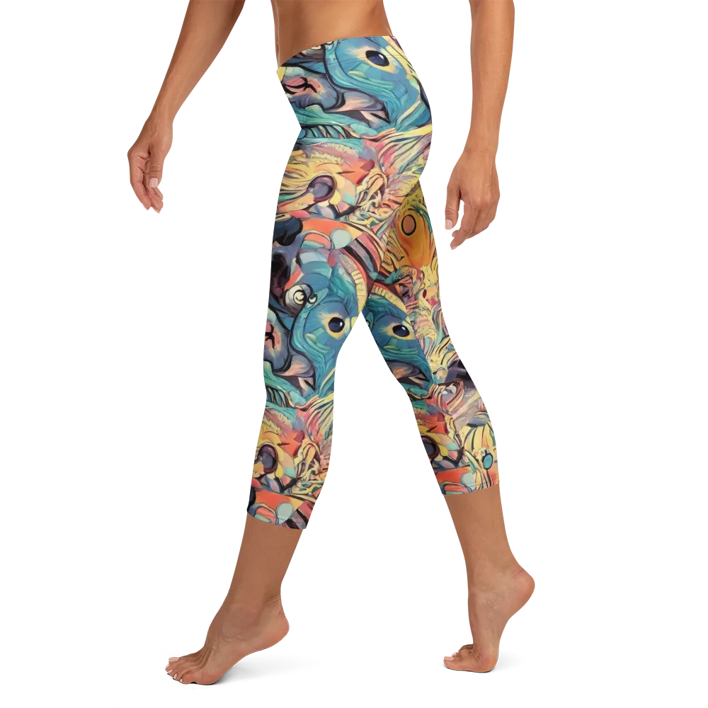 Harmonic Dream on Capri Leggings — Left
