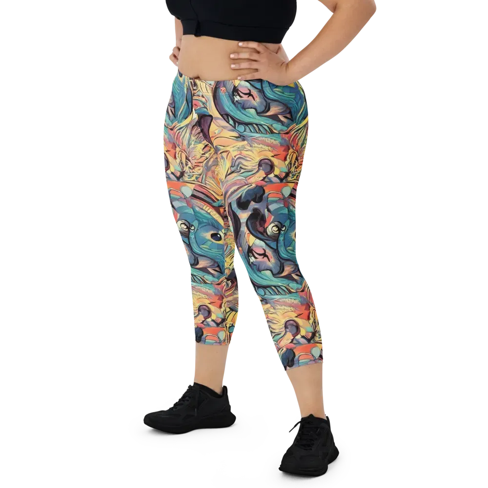 Harmonic Dream on Capri Leggings — Front
