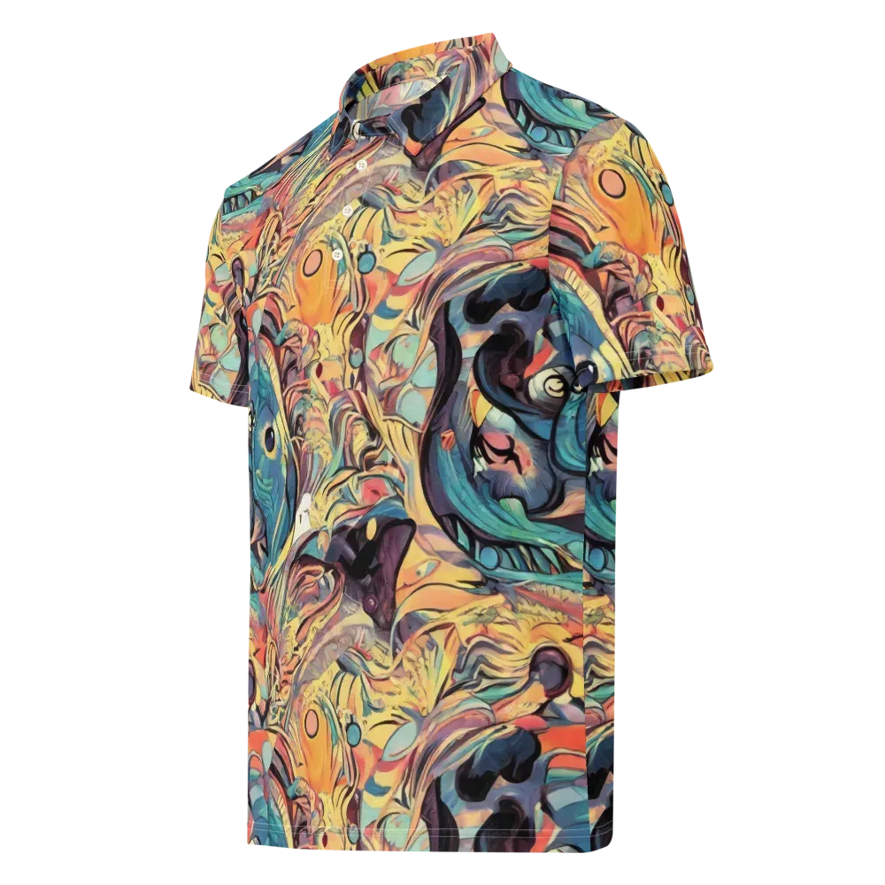 Harmonic Dream on Men's Slim Fit Polo Shirt — Left Front