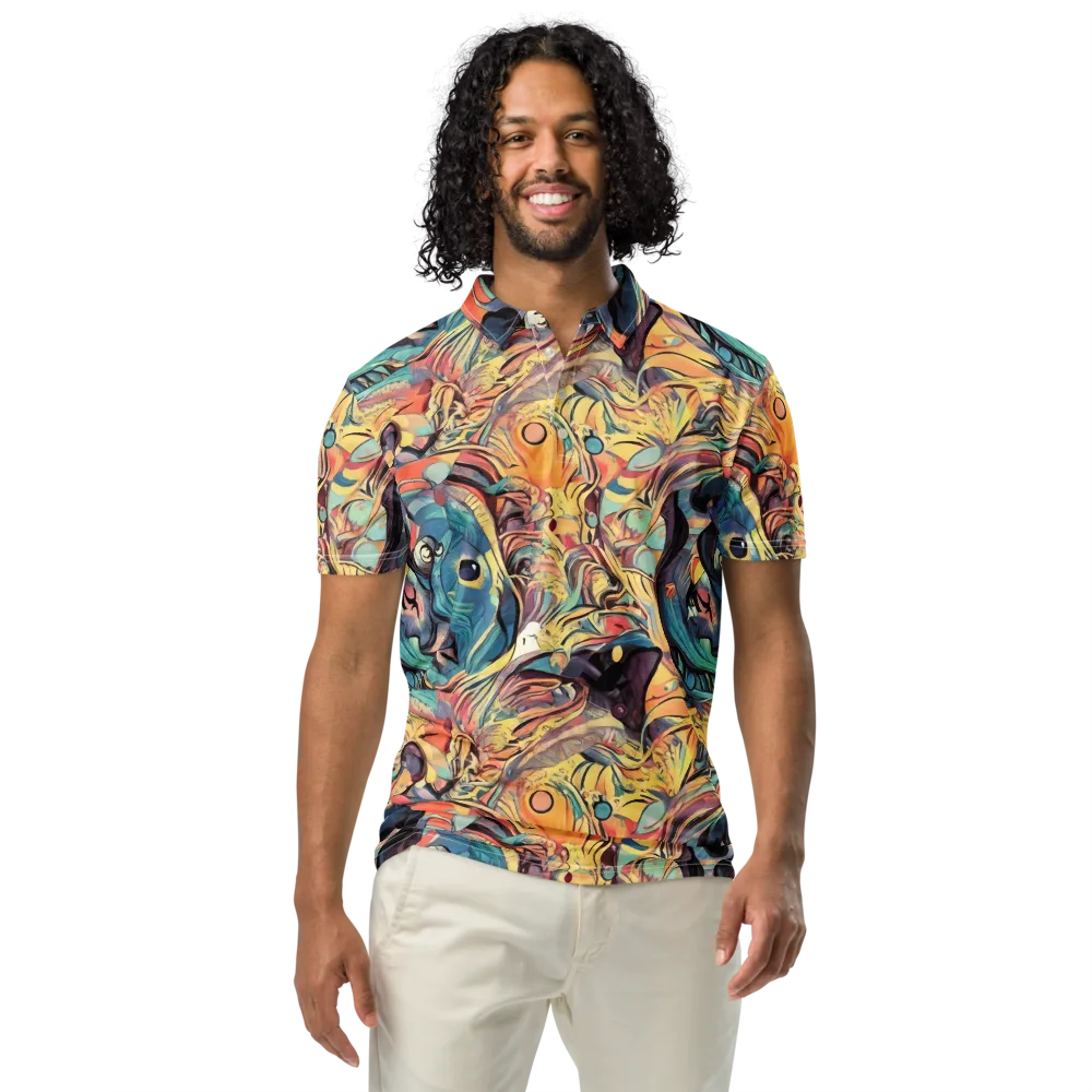Harmonic Dream on Men's Slim Fit Polo Shirt — Front