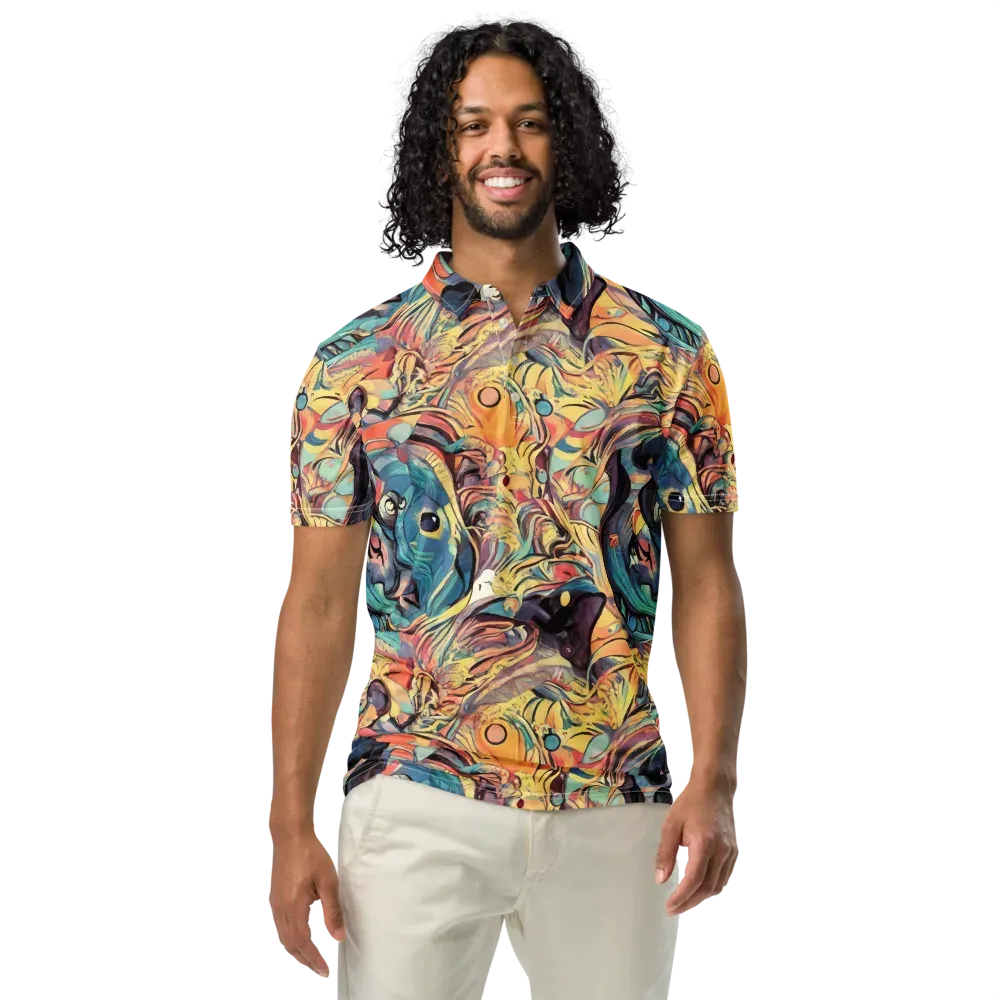 Harmonic Dream on Men's Slim Fit Polo Shirt — Front