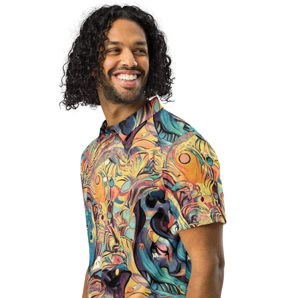 Harmonic Dream on Men's Slim Fit Polo Shirt — Left Front
