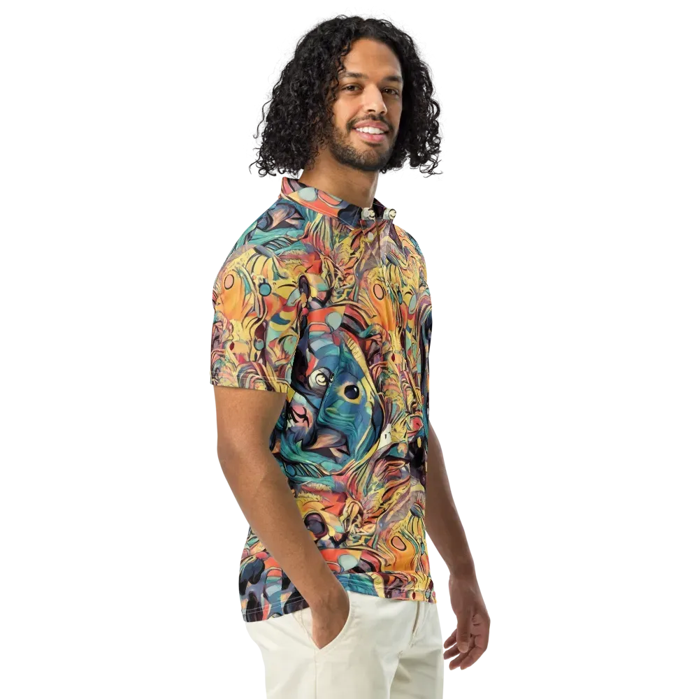 Harmonic Dream on Men's Slim Fit Polo Shirt — Right Front
