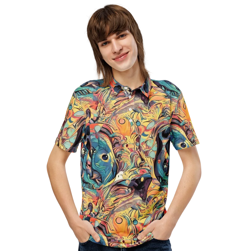 Harmonic Dream on Men's Slim Fit Polo Shirt — Front