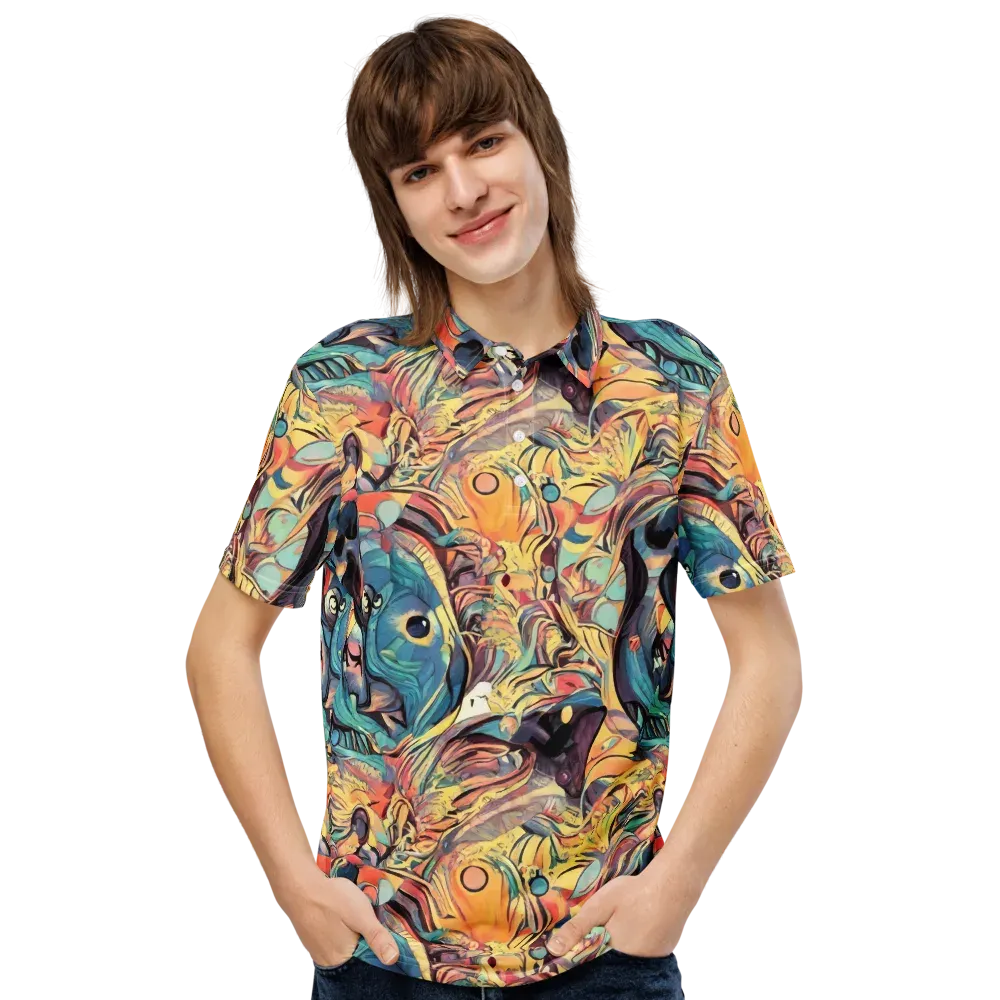 Harmonic Dream on Men's Slim Fit Polo Shirt — Front