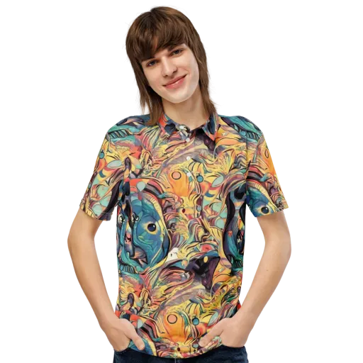 Harmonic Dream on a Men's Slim Fit Polo Shirt