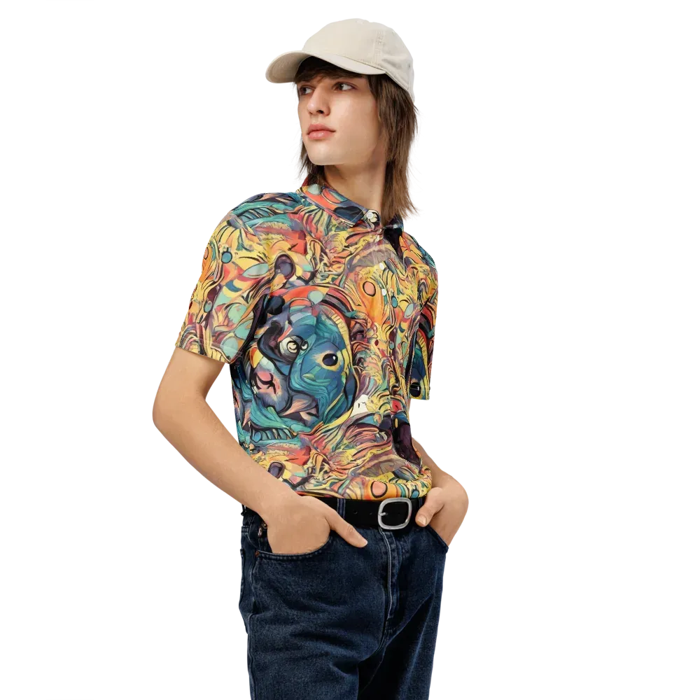 Harmonic Dream on Men's Slim Fit Polo Shirt — Right Front