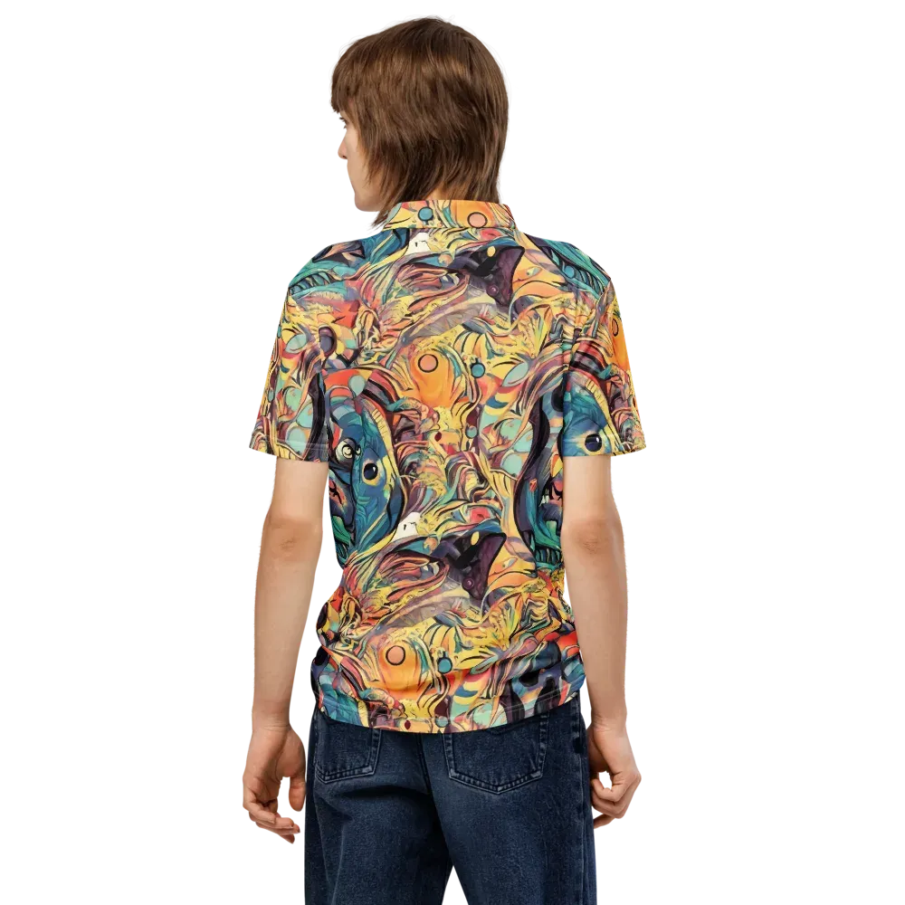 Harmonic Dream on Men's Slim Fit Polo Shirt — Back
