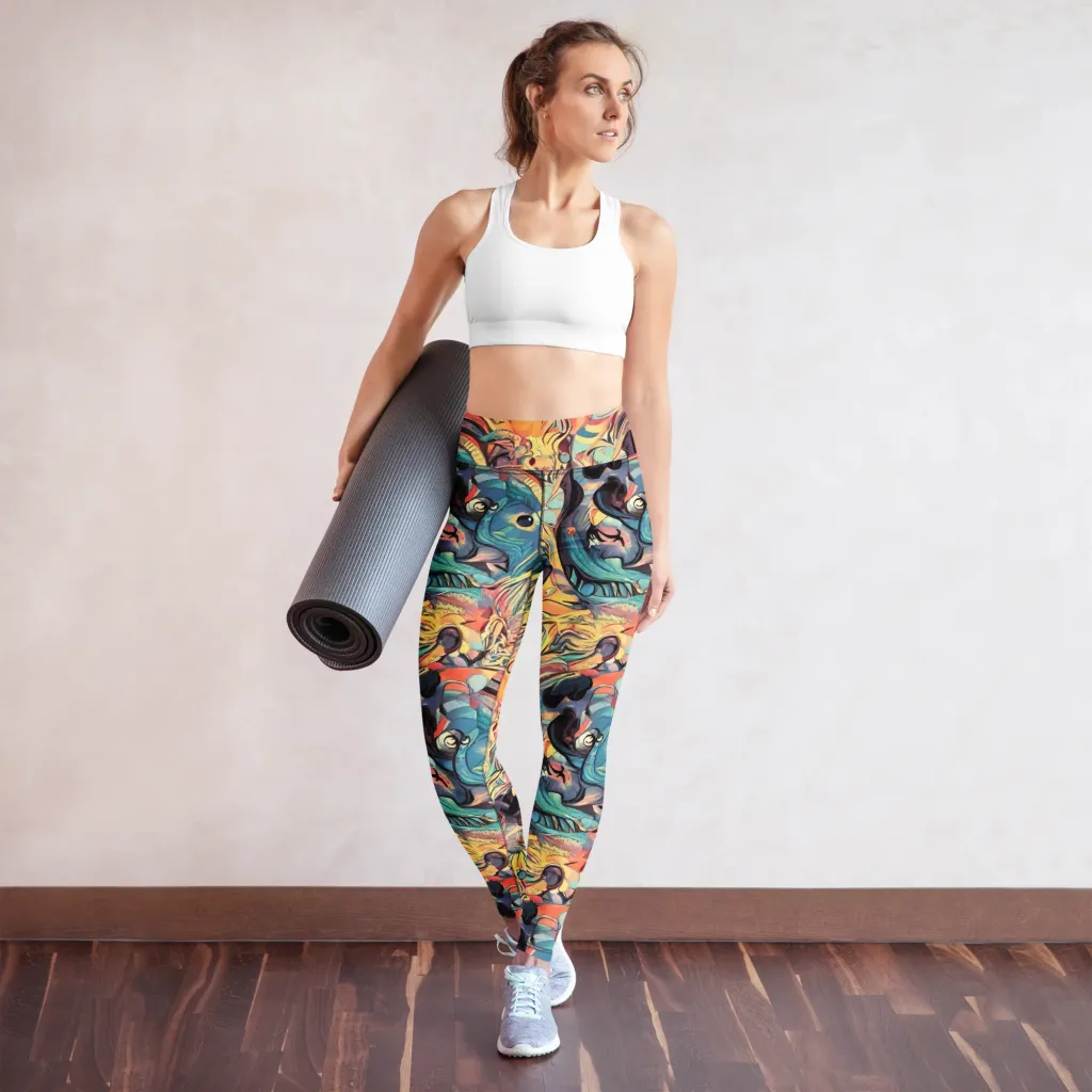 Harmonic Dream on Yoga Leggings — Front