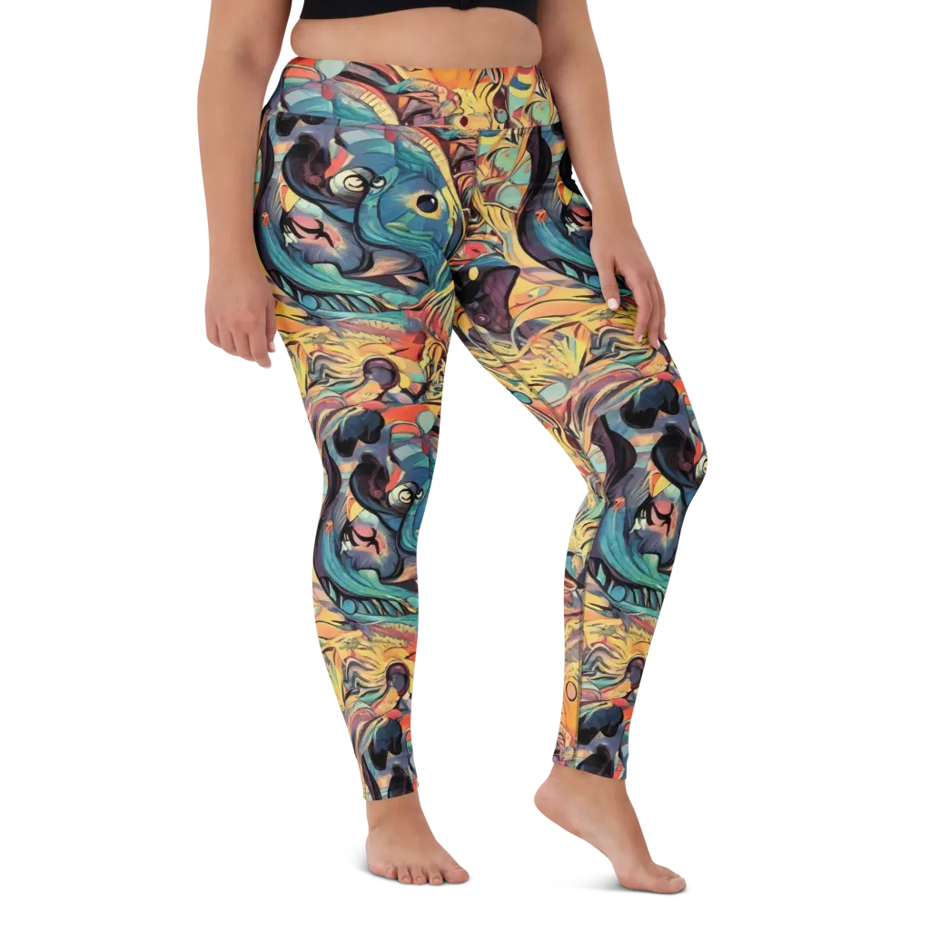 Harmonic Dream on Yoga Leggings — Front