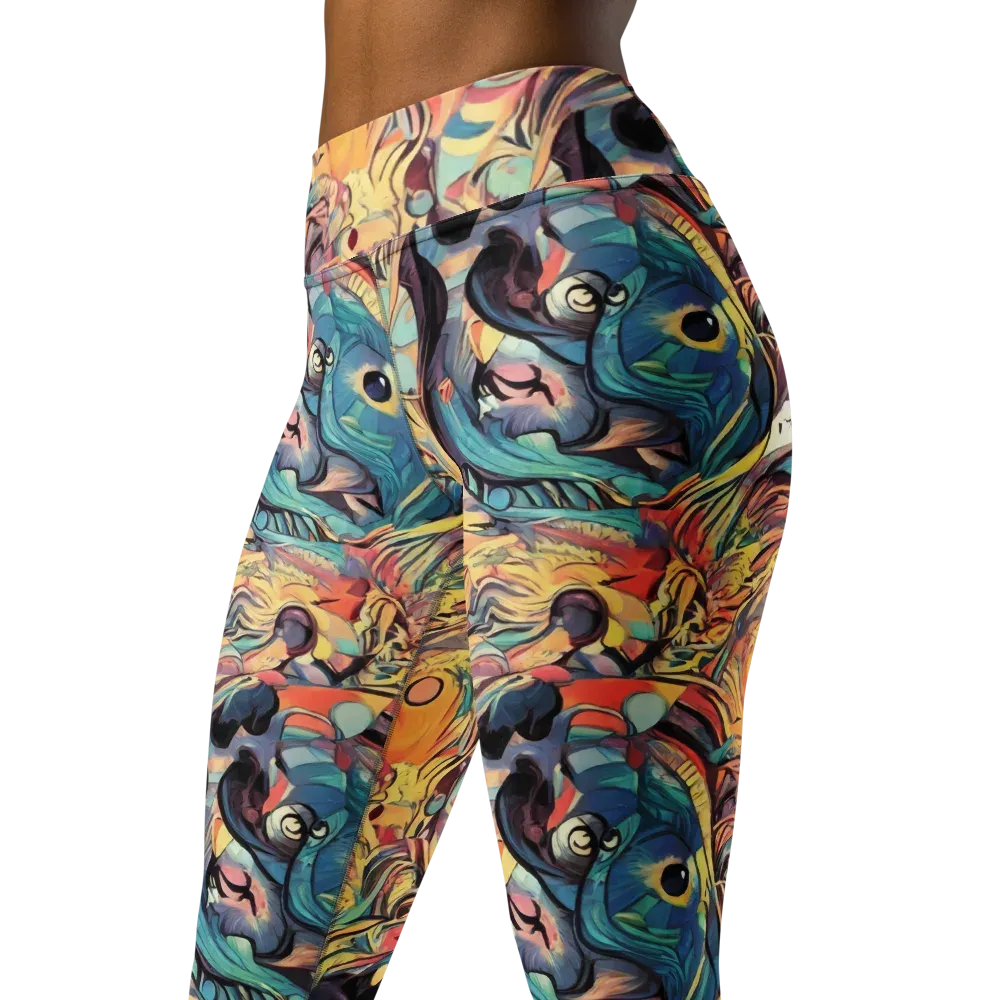 Harmonic Dream on Yoga Leggings — Left Front