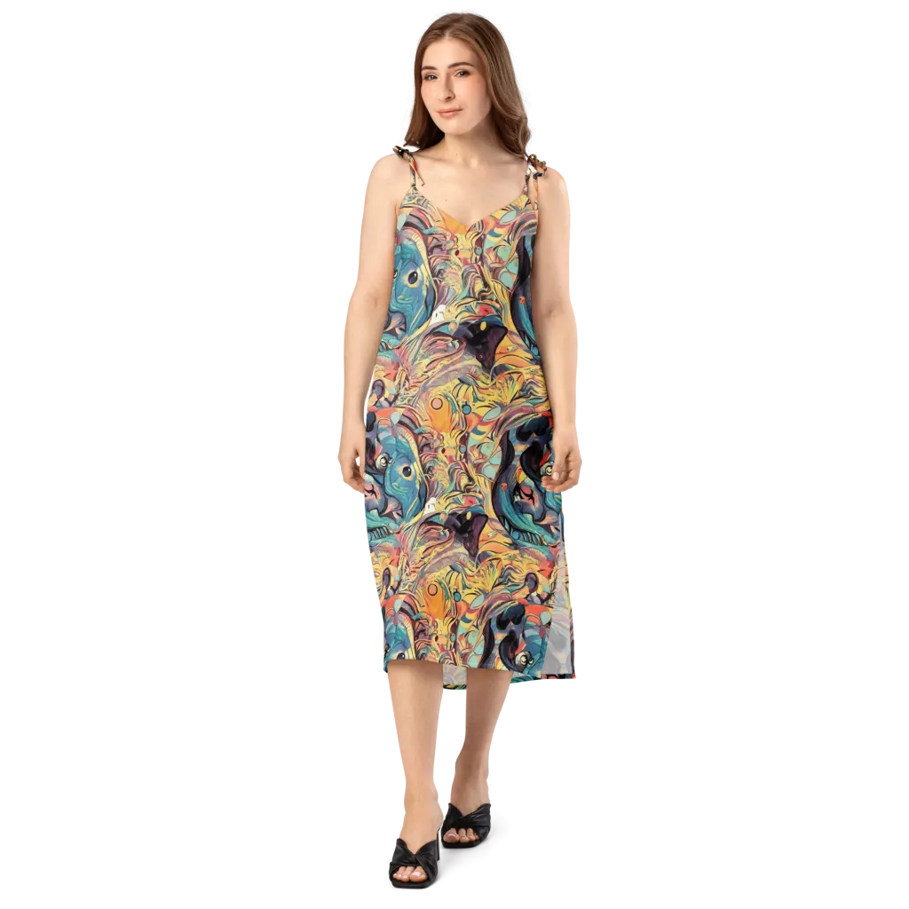 Harmonic Dream on Slip Dress — Front