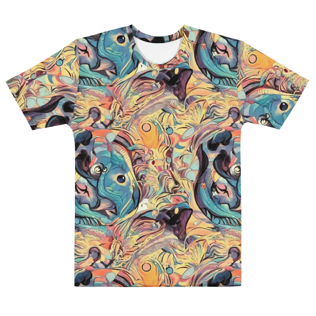 Harmonic Dream on Men's Cotton Crew Neck T-Shirt — Front