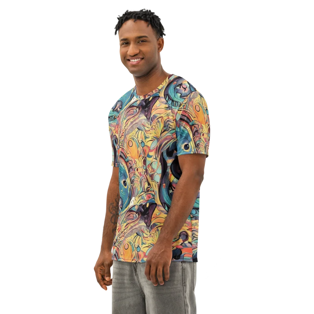 Harmonic Dream on Men's Cotton Crew Neck T-Shirt — Left Front