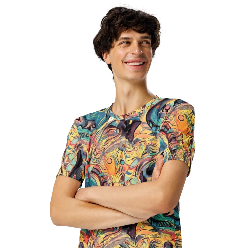 Harmonic Dream on Men's Crew Neck T-Shirt — Left Front