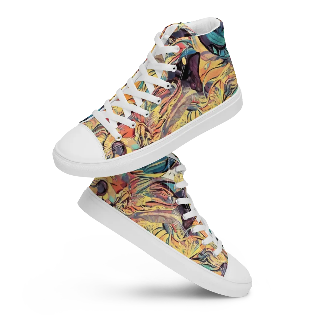 Harmonic Dream on Men's High Top Canvas Shoes — Front