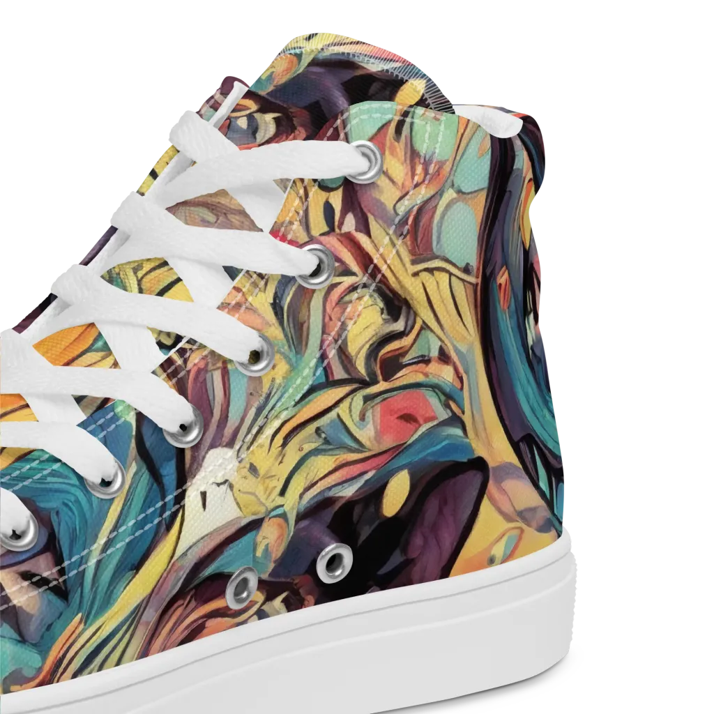 Harmonic Dream on Men's High Top Canvas Shoes — Product details 2