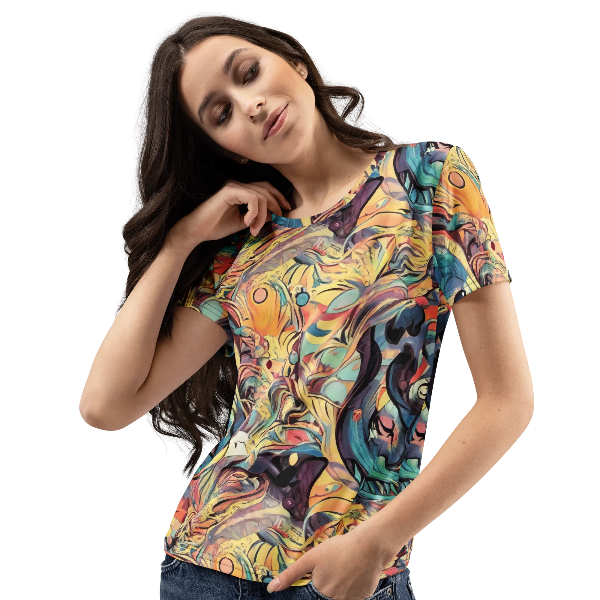Harmonic Dream on Women's Crew Neck T-Shirt — Left Front