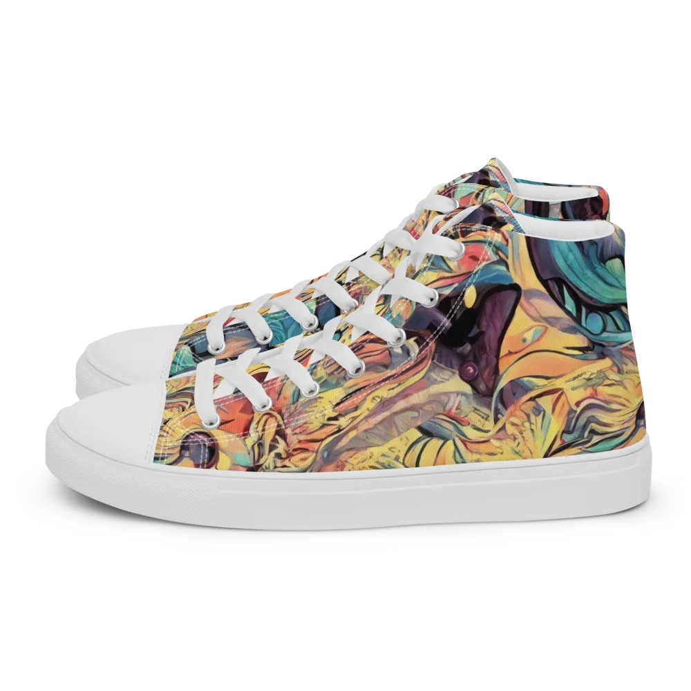 Harmonic Dream on Women's High Top Canvas Shoes — Left