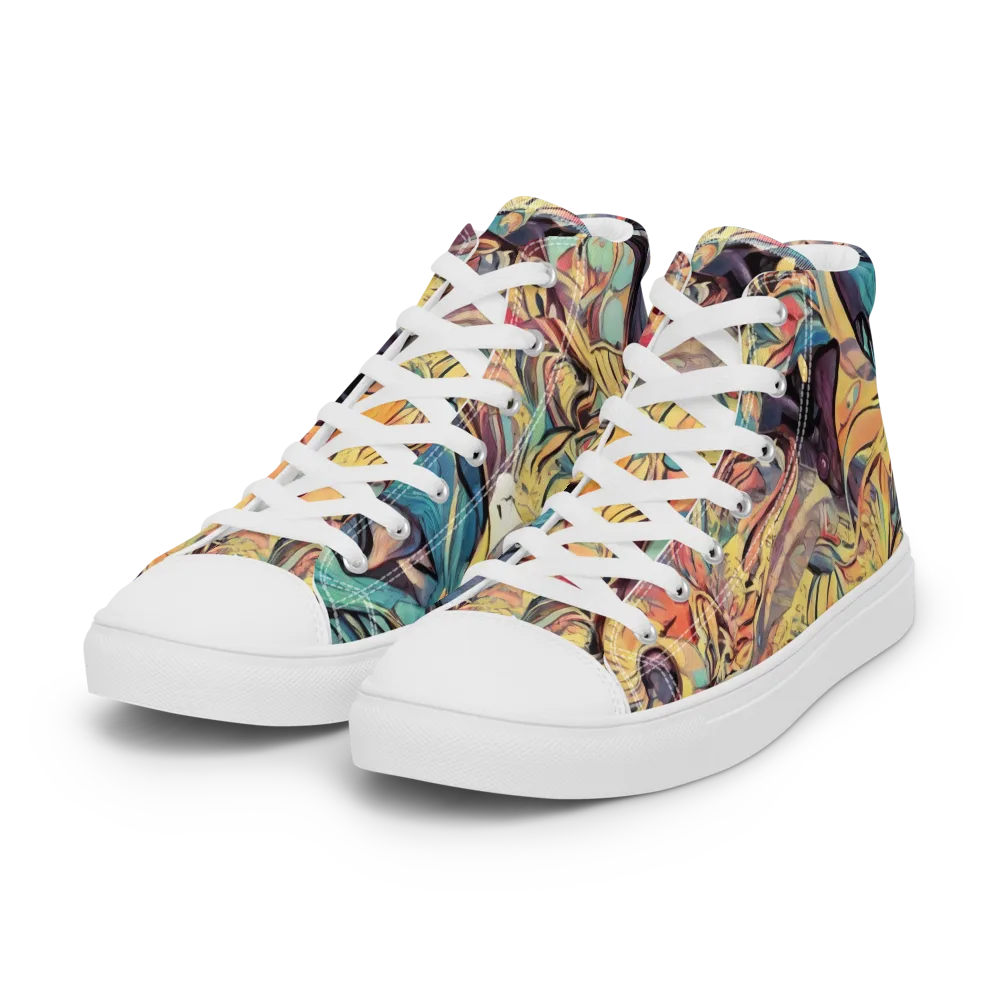 Harmonic Dream on Women's High Top Canvas Shoes — Left Front