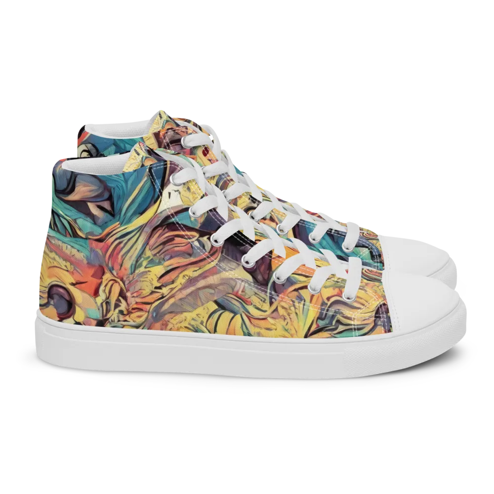 Harmonic Dream on Women's High Top Canvas Shoes — Right