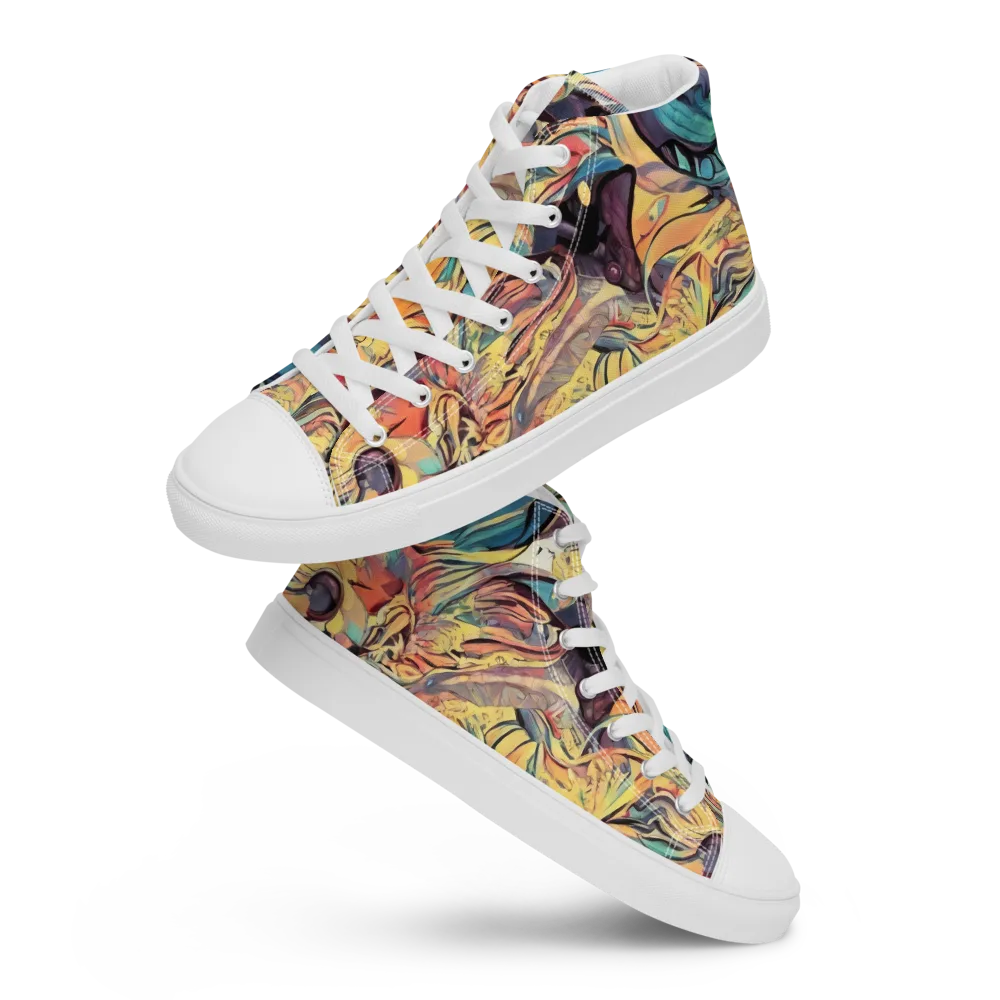 Harmonic Dream on Women's High Top Canvas Shoes — Front
