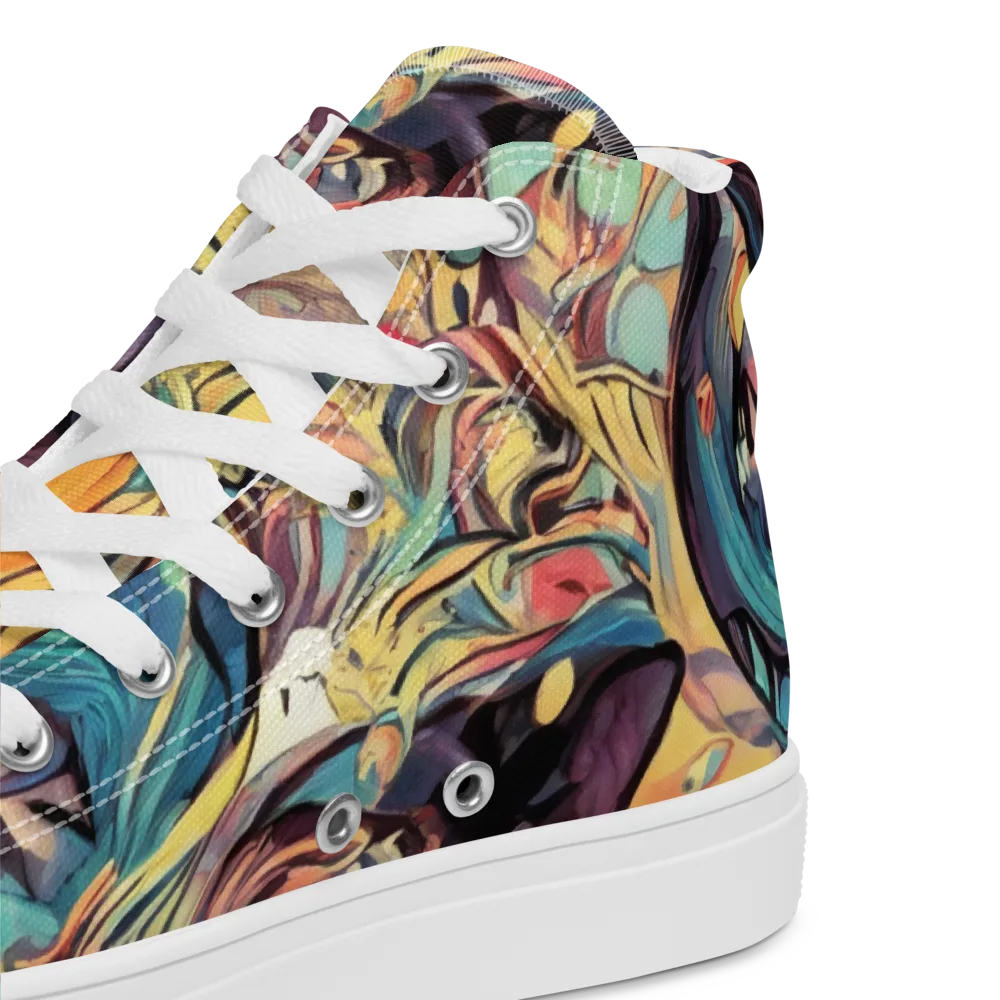 Harmonic Dream on Women's High Top Canvas Shoes — Product details 2